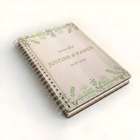 Livre d'or de mariage carnet - En érable - Fleurs sauvages