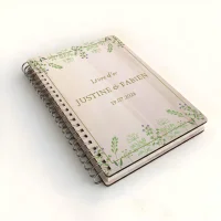 Livre d'or de mariage carnet - En érable - Fleurs sauvages