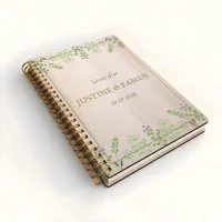 Livre d'or de mariage carnet - En érable - Fleurs sauvages