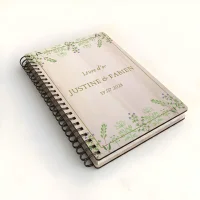Livre d'or de mariage carnet - En érable - Fleurs sauvages