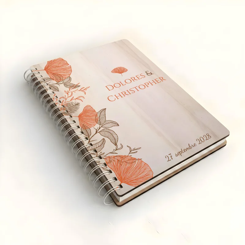 Livre d'or de mariage carnet - En érable - Gingko - hover