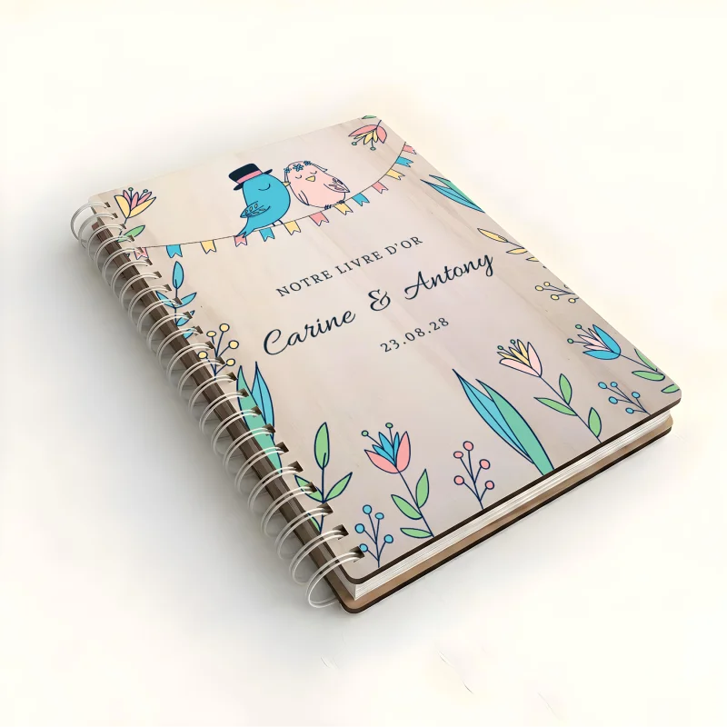 Livre d'or de mariage carnet - En érable - Les inséparables - hover