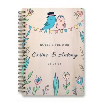 Livre d'or de mariage carnet - En érable - Les inséparables