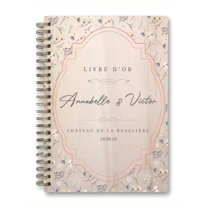 Livre d'or de mariage carnet - En érable - Liberty