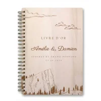 Livre d'or de mariage carnet - En érable - Montagne