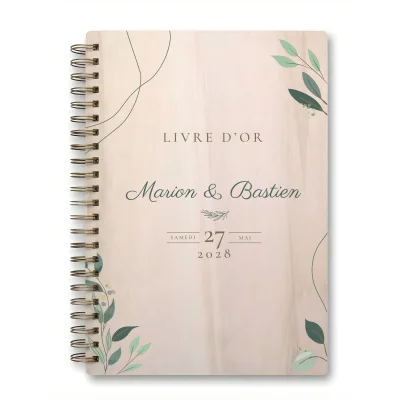 Livre d'or de mariage carnet - En érable - Montagne