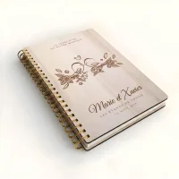 Livre d'or de mariage carnet - En érable - Oiseaux