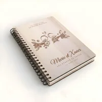 Livre d'or de mariage carnet - En érable - Oiseaux