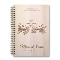 Livre d'or de mariage carnet - En érable - Oiseaux