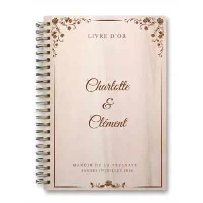 Livre d'or de mariage carnet - En érable - Pergolesa