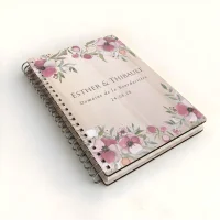Livre d'or de mariage carnet - En érable - Pivoines