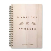 Livre d'or de mariage carnet - En érable - Rameaux