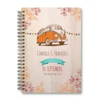 Livre d'or de mariage carnet - En érable - Seventies