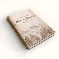 Livre d'or de mariage carnet - En érable -Sommets alpins