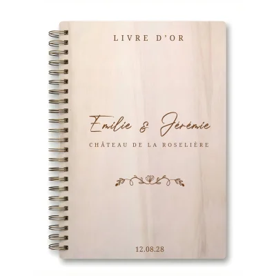 Livre d'or de mariage carnet - En érable - Venise
