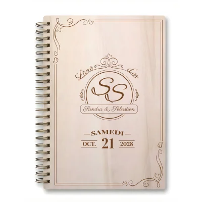Livre d'or de mariage carnet - En érable - Victoria