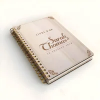Livre d'or de mariage carnet - En érable - Vintage