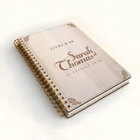 Livre d'or de mariage carnet - En érable - Vintage