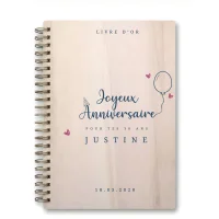 Livre d'or d'anniversaire carnet - Erable - Ballon