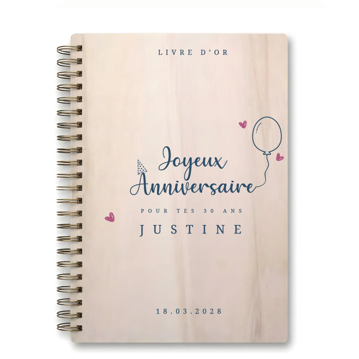 Livre d'or d'anniversaire carnet - Erable - Ballon