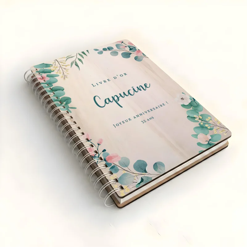 Livre d'or d'anniversaire - Carnet - Erable - Eucalyptus - hover