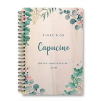 Livre d'or d'anniversaire - Carnet - Erable - Eucalyptus