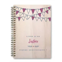 Livre d'or d'anniversaire - Carnet - Erable - Fanions