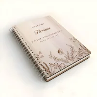 Livre d'or d'anniversaire carnet - Erable - Fleurs champêtres