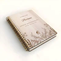 Livre d'or d'anniversaire carnet - Erable - Fleurs champêtres