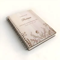 Livre d'or d'anniversaire carnet - Erable - Fleurs champêtres
