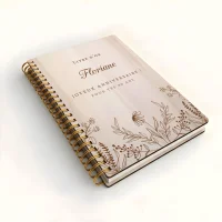 Livre d'or d'anniversaire carnet - Erable - Fleurs champêtres
