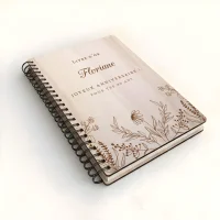 Livre d'or d'anniversaire carnet - Erable - Fleurs champêtres