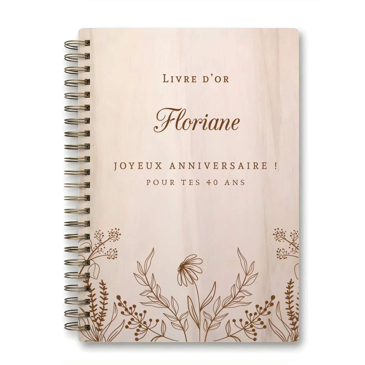 Livre d'or d'anniversaire carnet - Erable - Fleurs champêtres