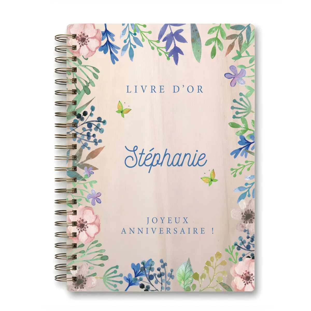 Livre d'or d'anniversaire carnet - Erable - Fleurs de printemps