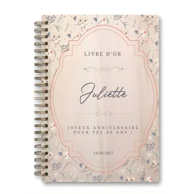 Livre d'or d'anniversaire carnet - Erable - Liberty
