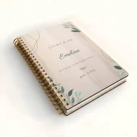 Livre d'or d'anniversaire carnet - Erable - Natural