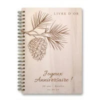 Livre d'or d'anniversaire - Carnet - Erable - Pomme de Pin
