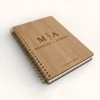 Livre d'or de mariage carnet - En chêne - Chambord