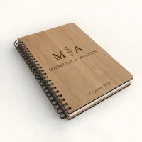 Livre d'or de mariage carnet - En chêne - Chambord