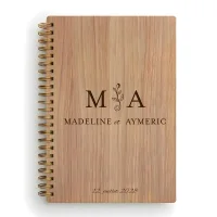 Livre d'or de mariage carnet - En chêne - Chambord