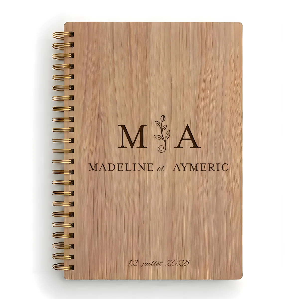 Livre d'or de mariage carnet - En chêne - Chambord