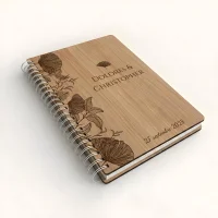 Livre d'or de mariage carnet - En chêne - Gingko