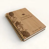 Livre d'or de mariage carnet - En chêne - Gingko