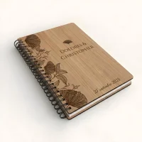 Livre d'or de mariage carnet - En chêne - Gingko