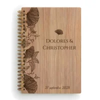 Livre d'or de mariage carnet - En chêne - Gingko