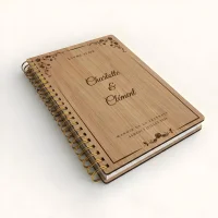 Livre d'or de mariage carnet - En chêne - Pergolesa