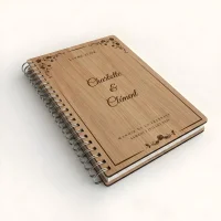Livre d'or de mariage carnet - En chêne - Pergolesa