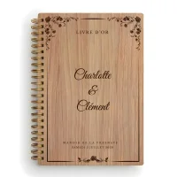 Livre d'or de mariage carnet - En chêne - Pergolesa