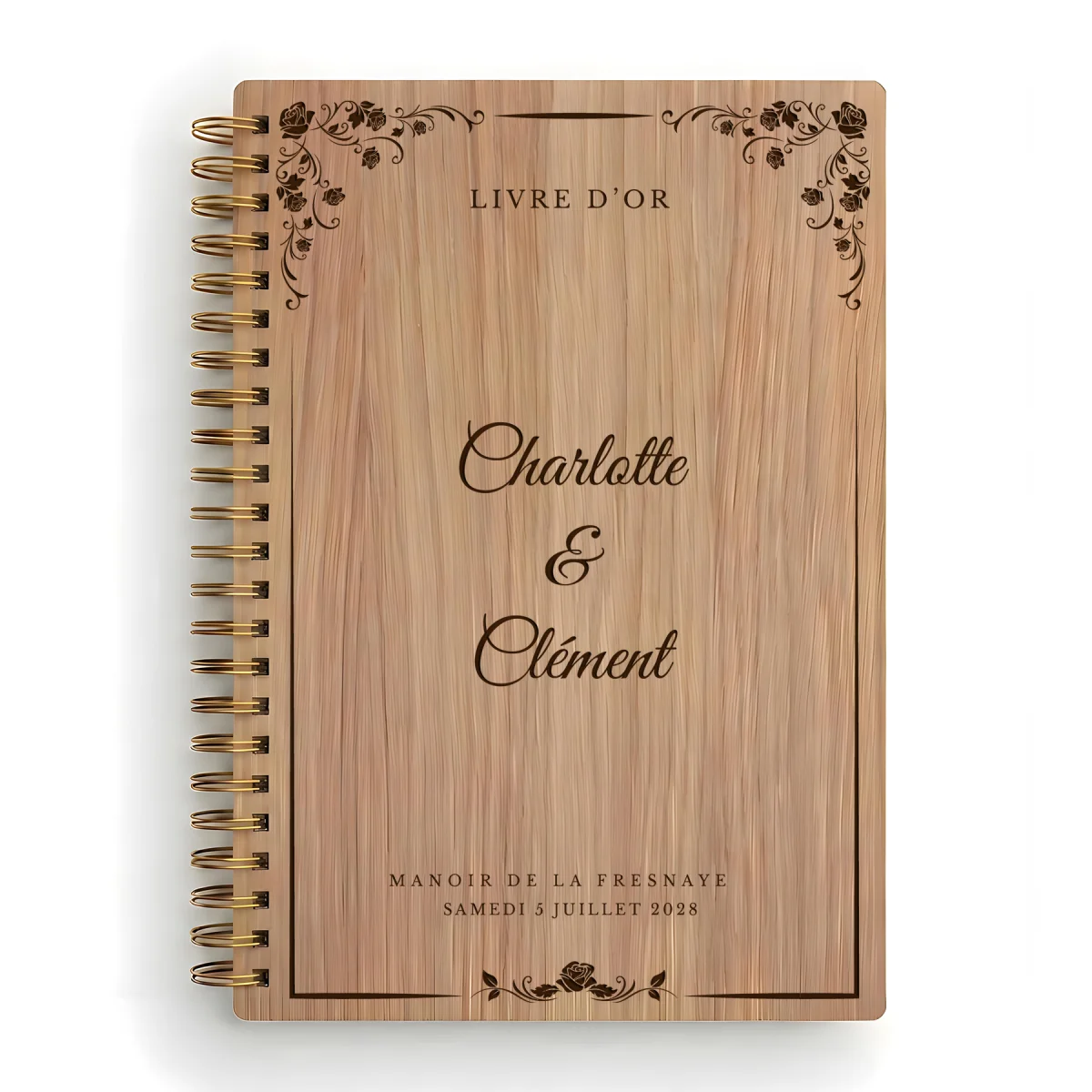 Livre d'or de mariage carnet - En chêne - Pergolesa