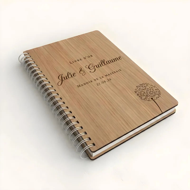 Livre d'or de mariage carnet - En chêne - Pissenlit - hover